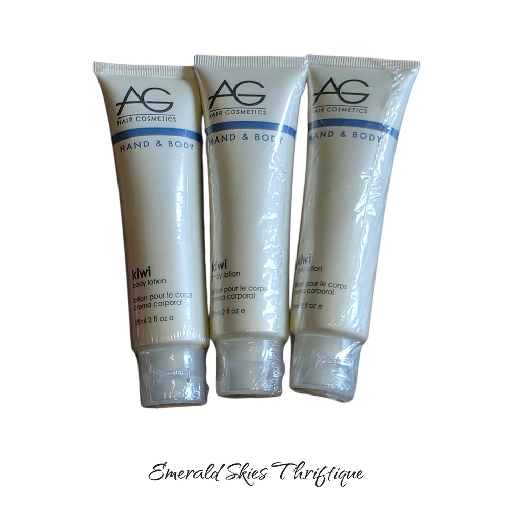 Lot of 3 AG hair cosmetics kiwi body lotion 2 oz free ship